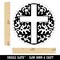 Ivy Floral Cross Easter Christianity Religious Symbol Rubber Stamp for Stamping